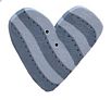 Blue Striped Heart